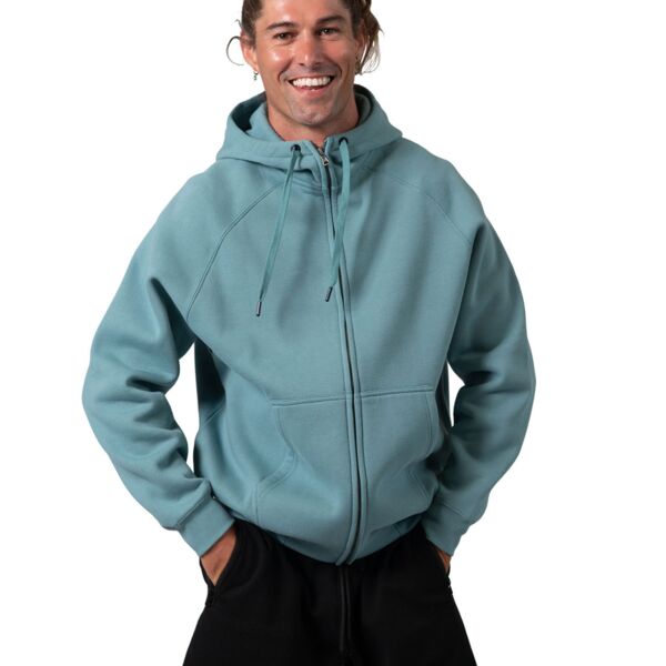Mens' Cotton Care Kangaroo Pocket Zipper Hoodie Thumbnail